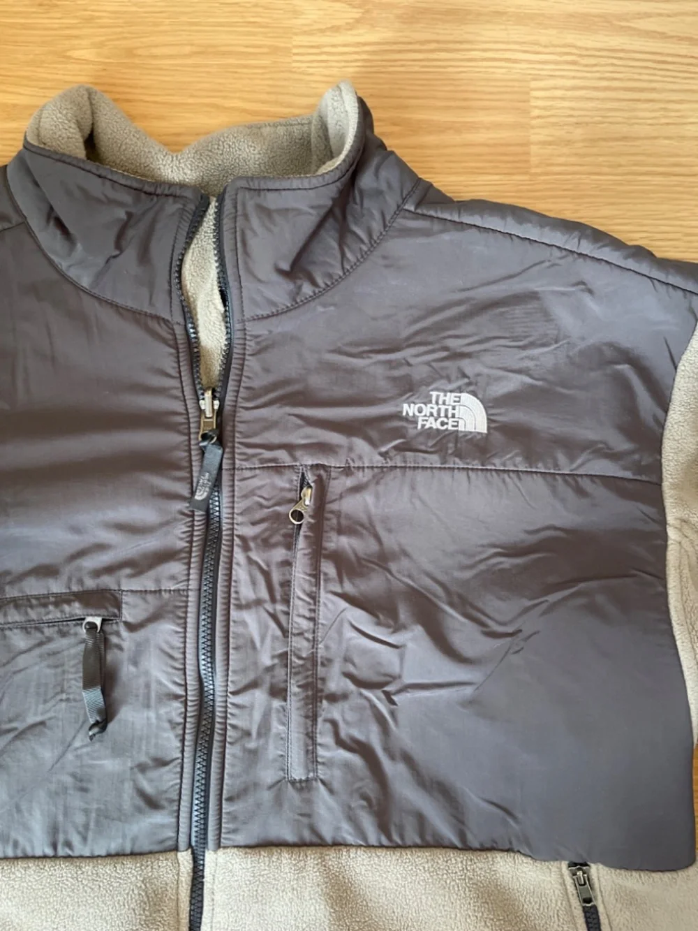 The North Face Men’s Gray & Beige Colorblock Fleece Jacket Size XXL